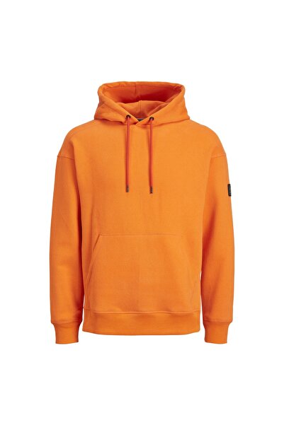 Jack & Jones Kapüşon Yaka Turuncu Erkek Sweatshırt 12216342_jcoclassıc Waffle...