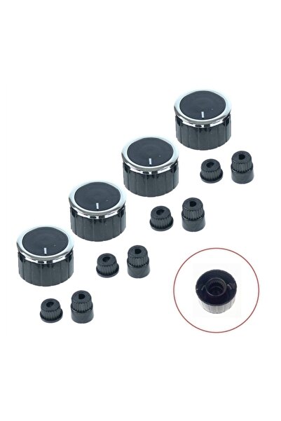 MFS Tüm Marka Ve Model Ile Uyumlu Ankastre Set Üstü Ocak Düğmesi 4 Adet ( Parlak )