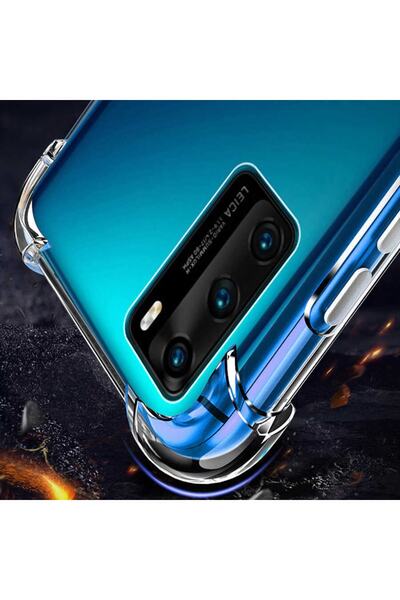 HTstore حافظة متوافقة مع هاتف هواوي P40 Zore Nitro مضادة للصدمات من السيليكون عديم اللون