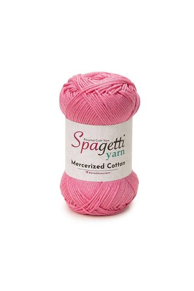 Spagettiyarn Πλεκτό νήμα από βαμβακερό ροζ χειρός