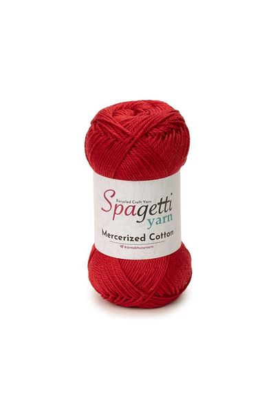 Spagettiyarn Mercerized Cotton Red Hand Knitting Yarn