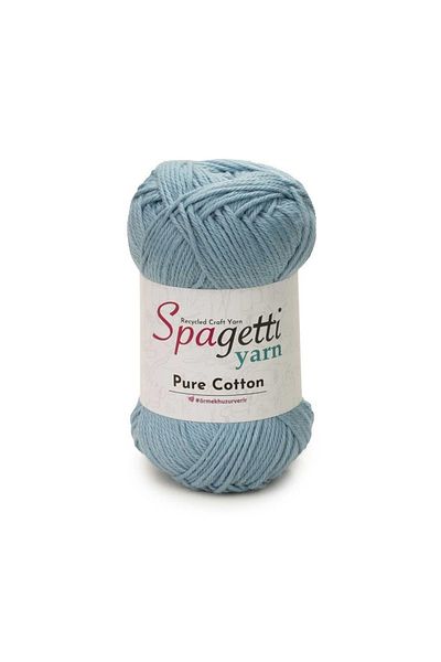 Spagettiyarn Πλεκτό νήμα από καθαρό βαμβάκι γαλάζιο