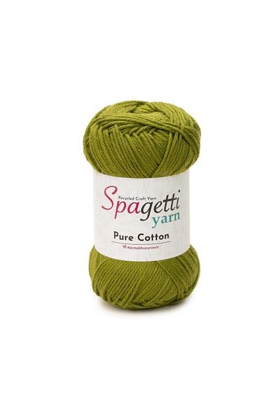 Spagettiyarn Πλεκτό νήμα από καθαρό βαμβακερό λάδι πράσινο