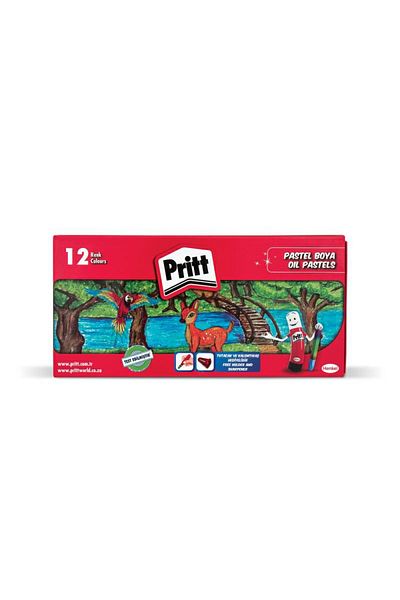 Pritt 12 Color Crayon Cardboard Box