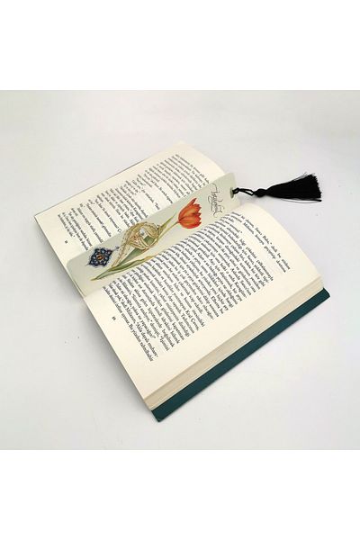 Sadrazam Tezhipli Tulip Printed, Φούντα σελιδοδείκτης (δώρο σελιδοδείκτης, σελιδοδείκτης-093)