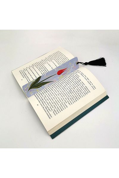 Sadrazam Ebru Printed, Tasseled Bookmark (gift Bookmark, bookmark-096)