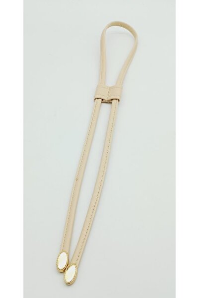 angel çanta aksesuar Krem Prirodna koža šivena vezica sa svetlozlatnim metalom