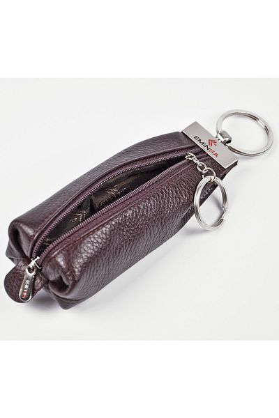 Eminsa Genuine Leather Brown Keychain