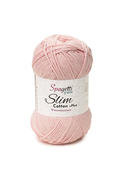 Spagettiyarn Slim Cotton Plus Bebe Pembe El Örgü Ipliği