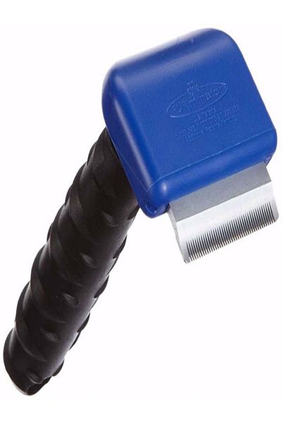 mrtbilisim 4.5 Cm Blue Cat Dog Comb Brush Hair Catching Collector Comb Brush Sturdy Brush with Metal Mouth