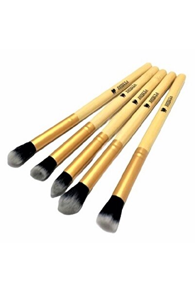 Dilediğin Gibi مجموعة فرش مكياج Estella الاحترافية ذات الطلاء الخشبي - 5 فرش