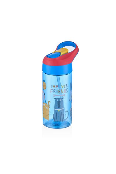 Vagonlife Fiftyfifty 500ml Tritan - Children's School Water Bottle with Thick Straw