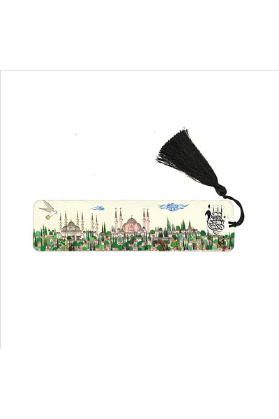 Sadrazam Βιβλιοδείκτης Istanbul Printed, Tassel Bookmark (δώρο Σελιδοδείκτης, σελιδοδείκτης-074)