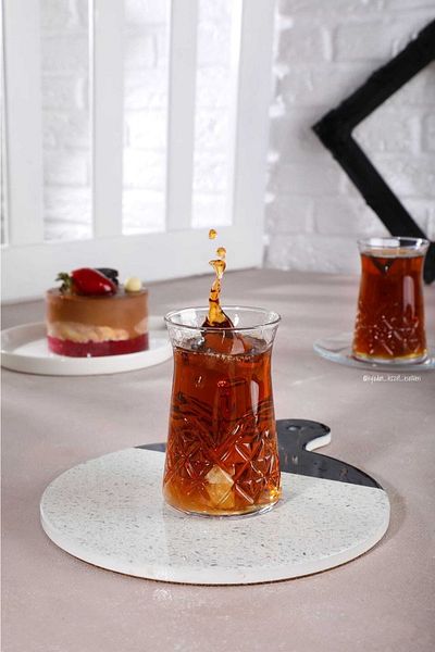 Paşabahçe Pink Dükkan Timeless Tea Glass 12 Pieces 42891