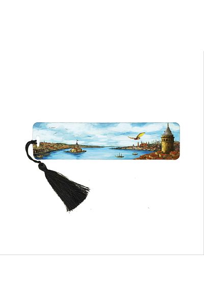 Sadrazam Semn de carte imprimat Istanbul cu ciucuri (cadou semn de carte, marcaj-068)