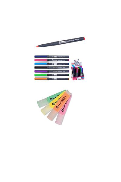 Mikro Felt Tip Pen and Highlighter Set