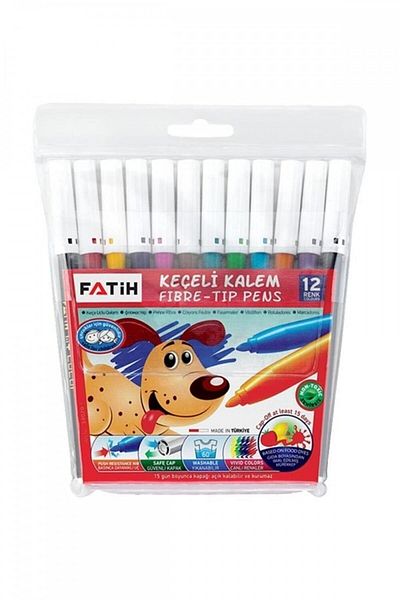 Fatih 12 Colored Felted Crayons