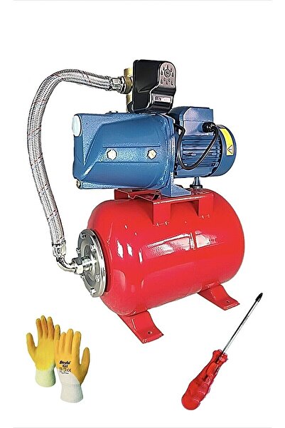 Germany Steel Jet100 Bakır Sargı 1.5 Hp 4 Kat 5 Daire 24 Litre Yatay Tanklı H...