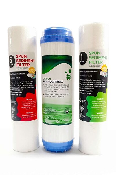 Hanedan Açık Kasa Su Arıtma Cihazı Için Çift Sedimentli 3'lü Ön Filtre Seti