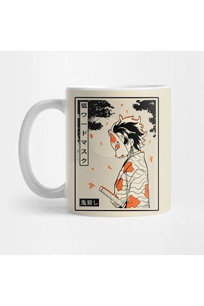 Pixxa Fox Mask Of Demon Slayer Mug Cup