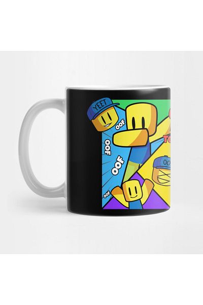 Pixxa Roblox Dabbing - Oof Yeet Happy Birthday 9 Today Mug Cup, Noob Gift for Kids