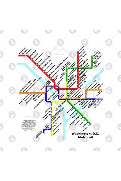 Pixxa Washington Dc Metrorail Map Mug