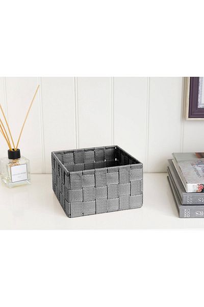 English Home Gray Classic Std Shine Basket - 14X14X7.5 cm