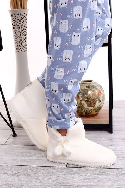 Wordex Rd B307 Chinchila Γυναικείες Παντόφλες Home Boots Home Shoes