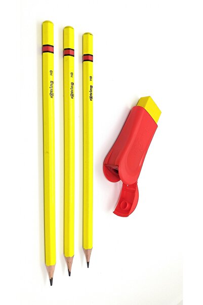 Faber Castell Pencil Sharpener with Eraser and Rotring Pencil Set