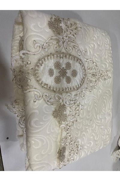 Kelebek Double Lace Blanket Set Large Size 240x250 cm