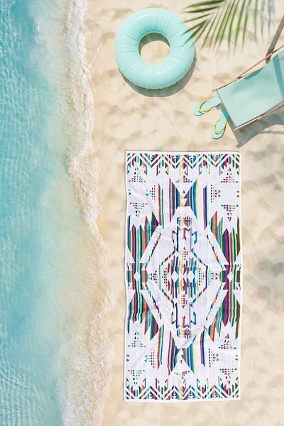 CottonTherapy Aztek 72x150 Cm Beach Sea Pool Towel 100% Cotton Jacquard Yarn Dyed