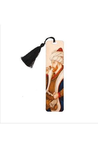 BAKSEPETE Fatih Sultan Mehmet Printed, Tasseled Bookmark (gift Bookmark, bookmark-098)