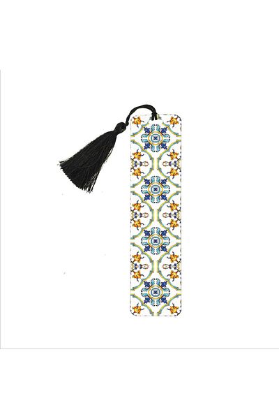 BAKSEPETE Italian Pattern Printed, Tasseled Bookmark (gift Bookmark, bookmark-134)