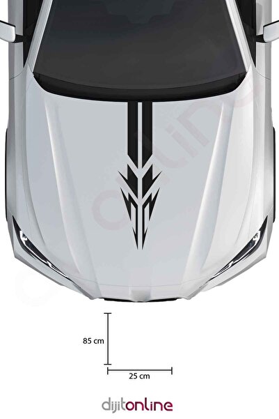 Dijitonline ملصق سيارة بشريط غطاء محرك السيارة القبلي مقاس 85 × 25 سم