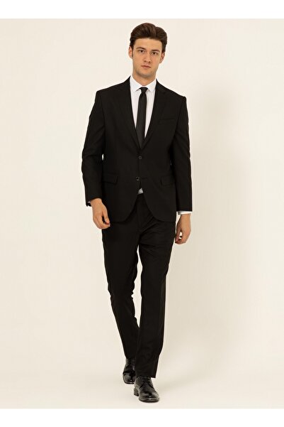 SÜVARİ Normal Bel Regular Fit Siyah Erkek Takım Elbise Tk1000400338