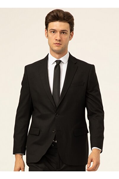 SÜVARİ Normal Bel Regular Fit Siyah Erkek Takım Elbise Tk1000400338