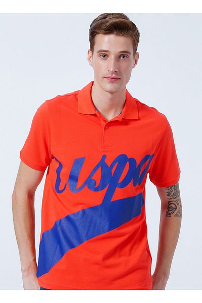 U.S. Polo Assn. Polo Neck Red Men's T-shirt Cabel