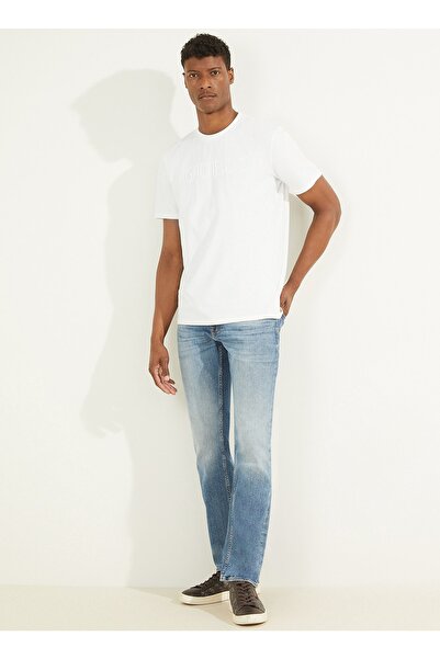 Guess Crew Neck Plain Cream Men's T-Shirt Z2Yi11J1311-Ss Alphy T-Shirt