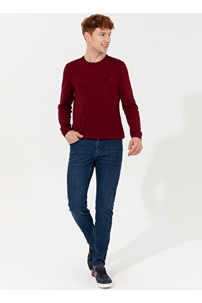 U.S. Polo Assn. Bisiklet Yaka Kırmızı Erkek Kazak Td01-bsk22