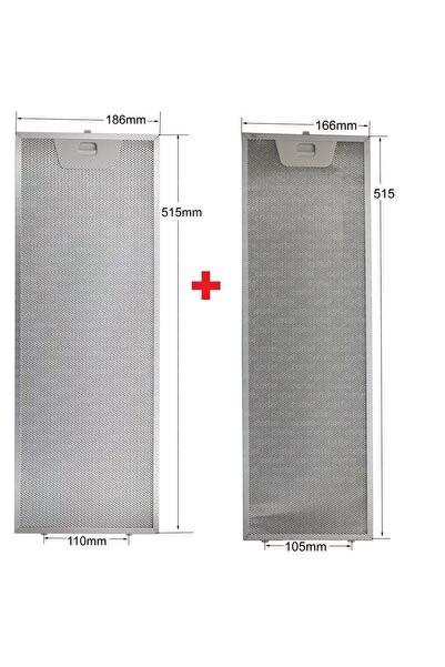 Hood Filter 186x515+166x515 Mm Oil Filter Kitchen Aspirator Ventilation 186x515+166x515
