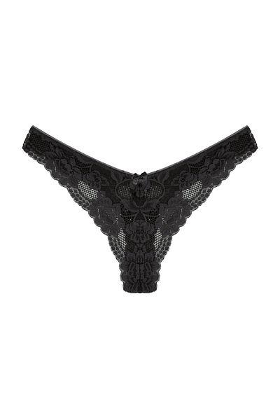 HNX Pachet de 5 chiloți tanga brazilian cu talie înaltă din dantelă