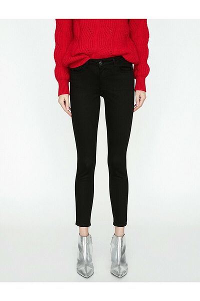 Trn JNS Pantaloni de blugi super skinny Blugi negri fără decolorare (gatherer)
