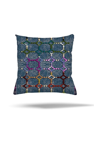 on the clouds Patchwork Çiçek Desen Etnik Gizli Fermuarlı Yastık Kılıfı Kırlent Kılıfı Koltuk Yastık Kılıf