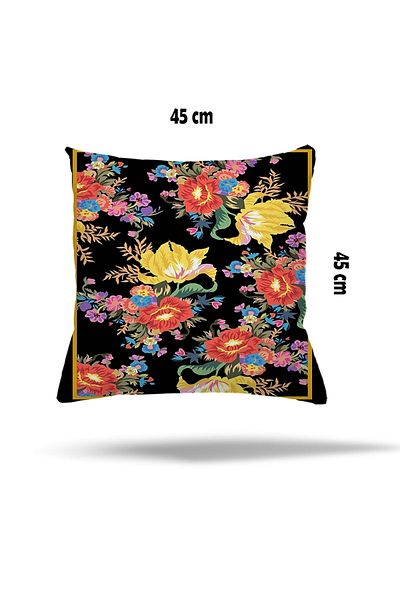 on the clouds Vintage Flower Patterned Hidden Zippered Pillowcase - Throw Pillow Seat Pillowcase
