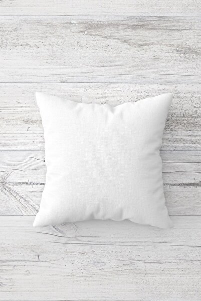 on the clouds Solid Color White One Side Printed Hidden Zipper Pillowcase Thr...