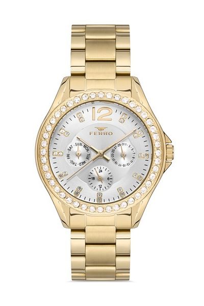 FERRO Yellow Steel Cord Women's Wristwatch F21140a-b F21140a-b