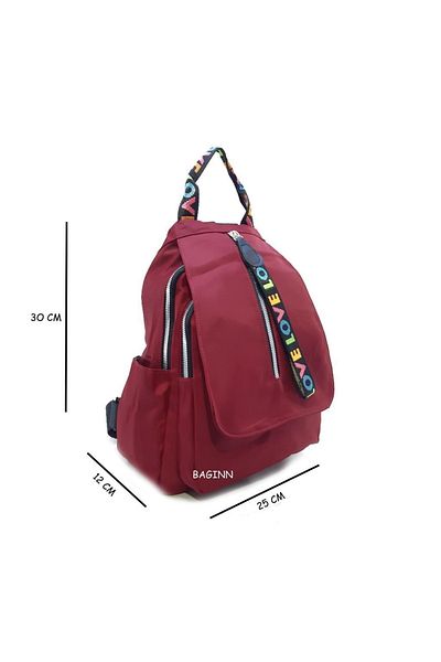 Baginn Women's Backpack Satin Fabric Green Color Ideal Rain Resistant Fabric for Daily Use
