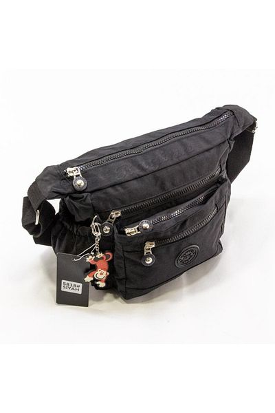 Baginn Geantă de umăr Klinkır pentru femei - curea încrucișată, buzunare multiple, geantă zilnică neagră
