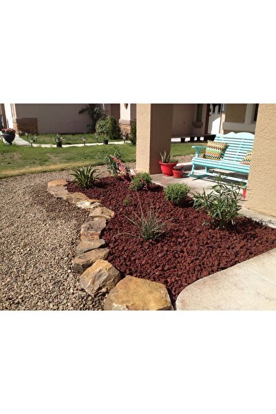 Asenya Kırmızı Pomza Taşı 25 Kg 15-25 Mm Volkanik Ponza Lav Taşı Kaktüs Sukulent Pomzası Cüruf