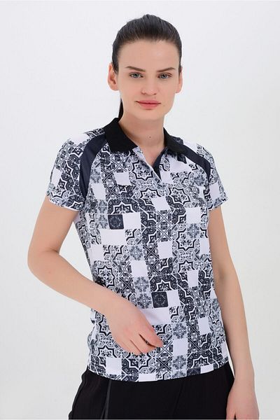 TRYON Women's Polyester Polo T-shirt Eliz